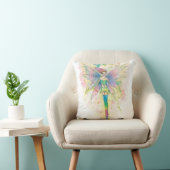 Jolie Fée Arc-en-Ciel dans les Étoiles Coussin d'A (Chaise)