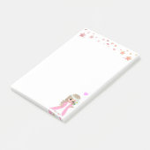 Jolie Fée et Fleurs sur des Post-it Blancs (Incliné)