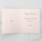 Jolie Fée Fille sur Carte d'Anniversaire Rose Clai (Intérieur)