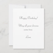 Jolie Fée sur Carte d'Anniversaire Rose Clair (Dos)