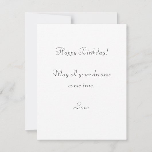 Jolie Fée sur Carte d'Anniversaire Rose Clair (Dos)