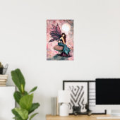Jolie Fée sur Impression de Poster de Champignon (Bureau à domicile)