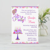 Jolie Feminine Anniversaire Fête Invitation (Debout devant)