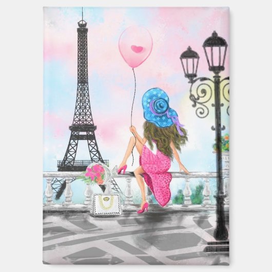 Jolie Femme Dans Partis Magnet (Recto)