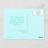 Jolie fête de piscine fille merci carte postale (Dos)