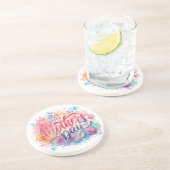 Jolie fête des mères Dessous de verre de grès (Côté)