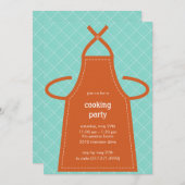 Jolie fête d'été d'Apron/Cuisine Invitation (Devant / Derrière)
