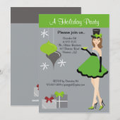 Jolie Fête Fête Fête Fête Invitation (Devant / Derrière)