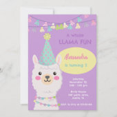 Jolie fête pastel llama Invitation (Devant)