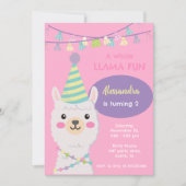 Jolie fête pastel llama Invitation (Devant)