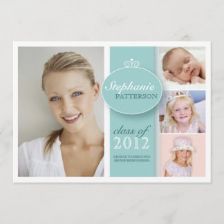 Jolie fille 4 : Invitation à un diplôme Turquoise