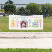 Jolie fille 5e anniversaire bannière (En situation)