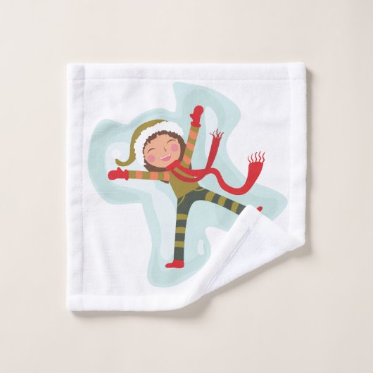 Jolie fille Ange Neige (Gant de toilette)