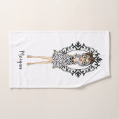 Jolie fille branchée avec lunettes (Serviette à main)