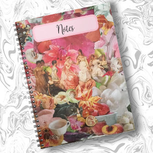 Jolie fille Carnet spiral, Rose Dames Floral