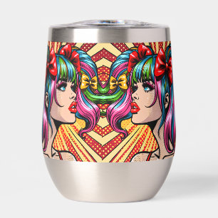 Jolie fille de bande dessinée pop art avec des rub