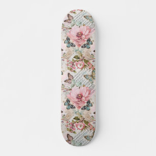 Jolie fille Découpage Vintage Inspiré Skateboard