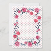 Jolie fille Invitation Baby shower rose jolie (Dos)