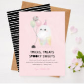 Jolie Fille Invitation Halloween Ghost, Rose Prett