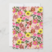 Jolie fille lapin rose Invitation fête d'anniversa (Dos)