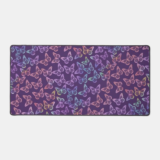 Jolie fille papillon violet Motif Iridescente (Recto)