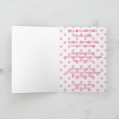 Jolie fille rose bug filles invitation fête d'anni (Intérieur)