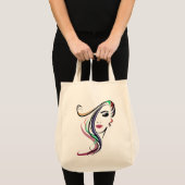 jolie fille Sac fourre-tout d'épicerie (Devant (produit))