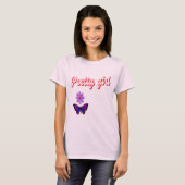 Jolie fille T-shirt Femme simple habillage design (Devant entier)