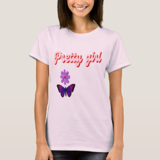 Jolie fille T-shirt Femme simple habillage design