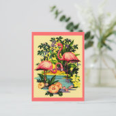 JOLIE FLAMANTS ROSES ROSE EN CARTE POSTALE TROPICA (Debout devant)