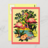 JOLIE FLAMANTS ROSES ROSE EN CARTE POSTALE TROPICA (Devant / Derrière)
