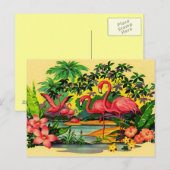 JOLIE FLAMANTS ROSES ROSE EN CARTE POSTALE TROPICA (Devant / Derrière)