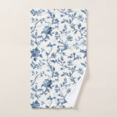 Jolie fleur blanche bleue   (Serviette à main)
