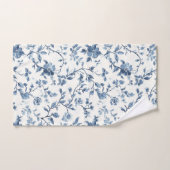 Jolie fleur blanche bleue   (Serviette à main)
