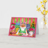 Jolie fleur de chat kitten joli accueil ou carte d (Fleur jaune)