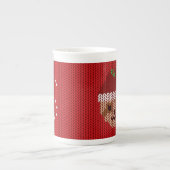Jolie fleur de Noël Monogramme os Chine Mug (Devant)