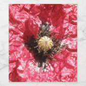 Jolie Fleur de Pavot Rouge Étiquettes de la boutei (Étiquettes simples)