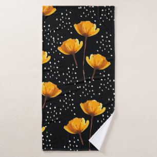 Jolie fleur et pois illustration motif