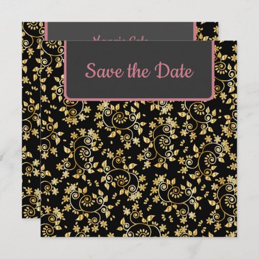 Jolie Fleur Or Save The Date (Devant / Derrière)