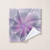 Jolie fleur rose abstraite moderne art fractal (Gant de toilette)