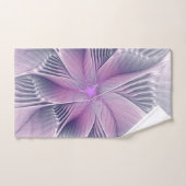 Jolie fleur rose abstraite moderne art fractal (Serviette à main)