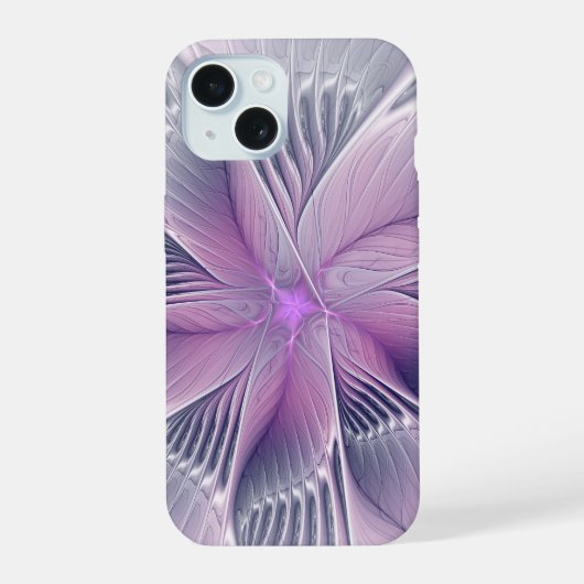 Jolie fleur rose abstraite moderne art fractal (Verso)
