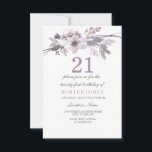 Jolie Fleur violette 21e anniversaire Invitation d<br><div class="desc">Jolie Fleur violet 21e anniversaire Invitation Fille Carte parfaite pour votre occasion spéciale Collection Correspondances dans Niche et Nest magasin. Avec l'aimable autorisation de : https://www.etsy.com/shop/SmallHouseBigPony</div>