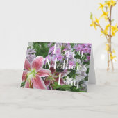 Jolie Fleurs Carte personnalisable Fête des Mères (Fleur jaune)