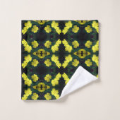 Jolie Fleurs de Primrose Jaune Motif Abstrait (Gant de toilette)