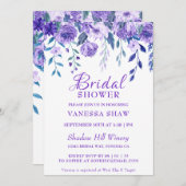 Jolie Fleurs Invitation à la douche nuptiale (Devant / Derrière)
