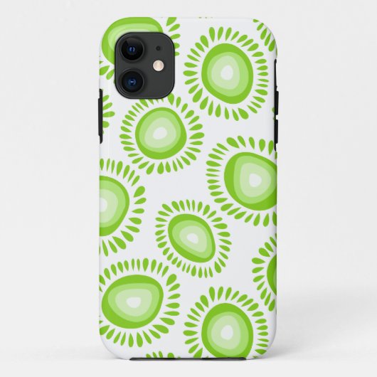 Jolie fleurs vertes funky iPhone 5 Coque (Dos)