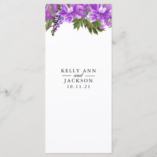 Jolie Fleurs violettes - Menu (Dos)