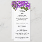 Jolie Fleurs violettes - Menu (Devant / Derrière)