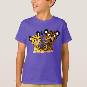 Jolie Flirtatious Cartoon Jaguars T-shirt Enfants